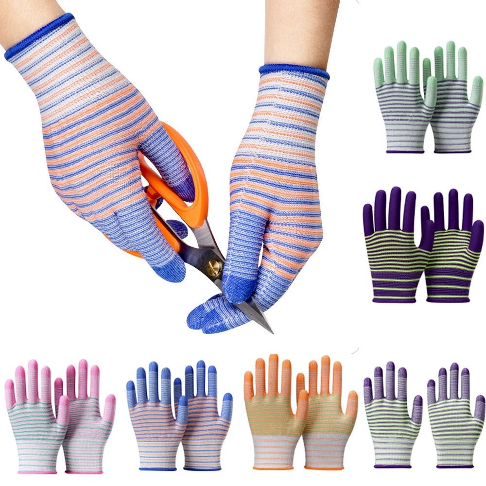 Gardening Tools Gloves - 2/3/5 쌍의 PU 코팅 얼룩말 무늬