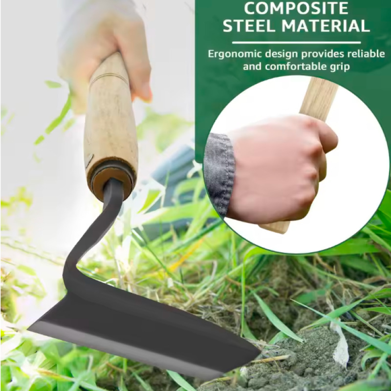잡초 제거용 나무 손잡이 낫, 합금강 날, 구부러진 낫 - Garden Hand Trowel 리뷰 및 가격