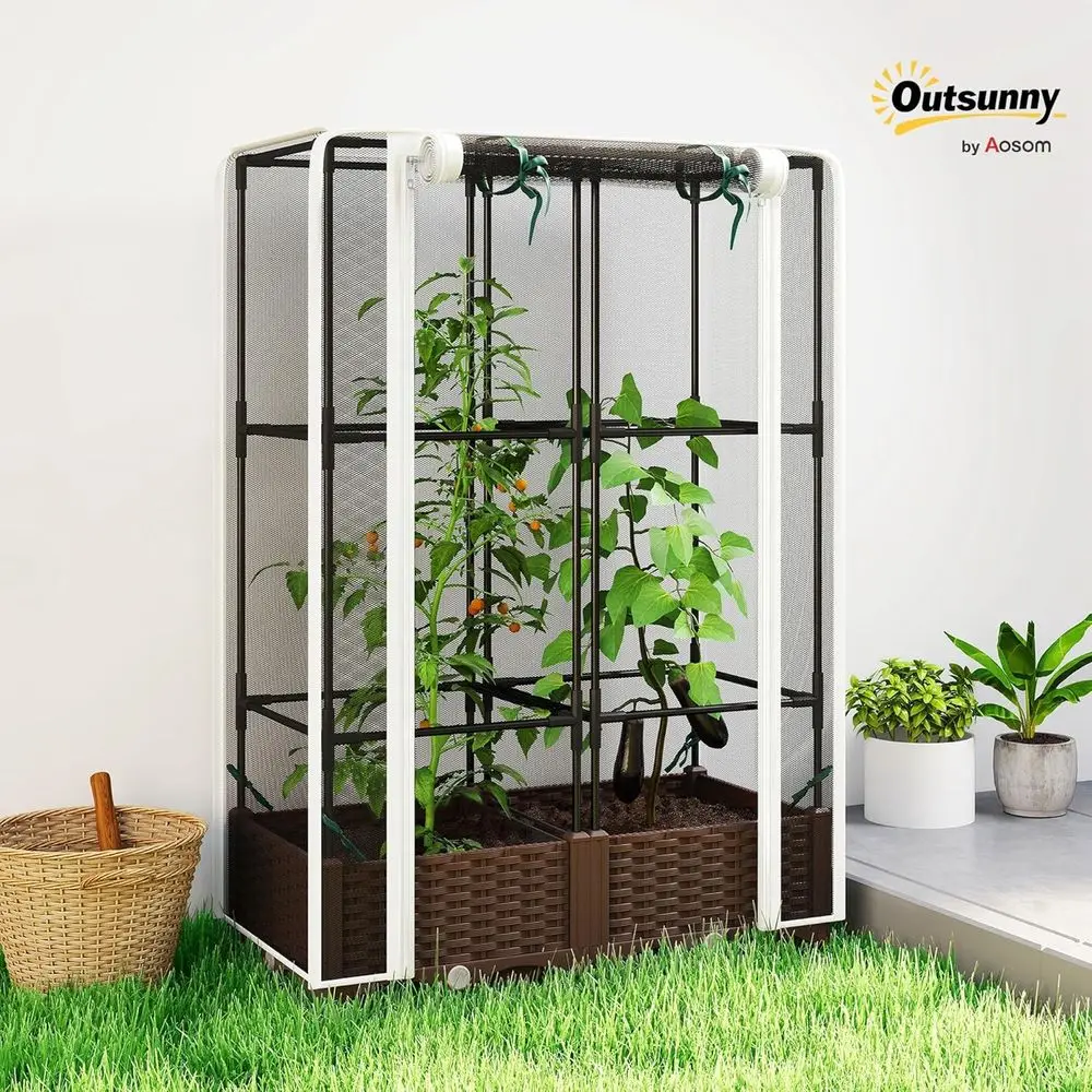 트렐리스가 있는 높은 화단, 46.5 토마토 지지대,  - Self-Watering Planter 리뷰 및 가격