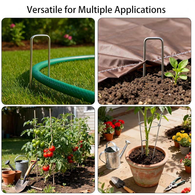 10개 U자형 정원 못 인조 잔디 못 헤비 펜스 파일  - Gardening Tools For Weeds 리뷰 및 가격