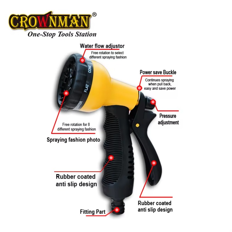 정원용품 고품질 8가지 패턴 정원용 물 호스 노즐 건  - Garden Hose Nozzle 리뷰 및 가격