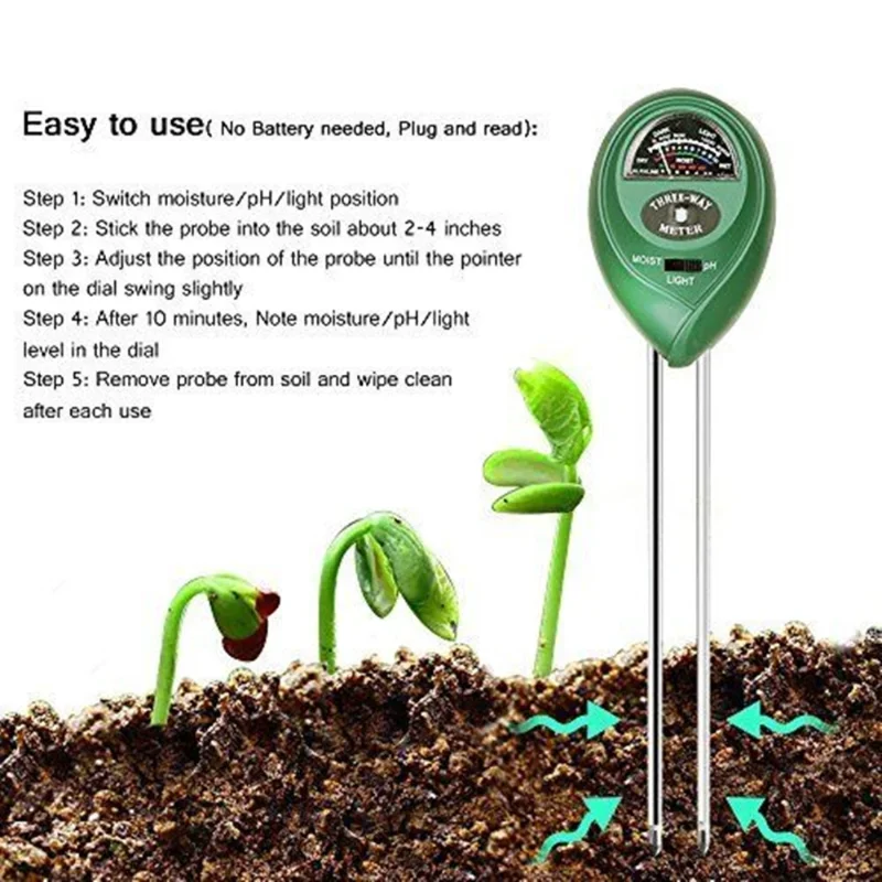 정원 PH 측정기 햇빛 3in1 토양 PH 테스터 정원 - Moisture Meter Plant 리뷰 및 가격