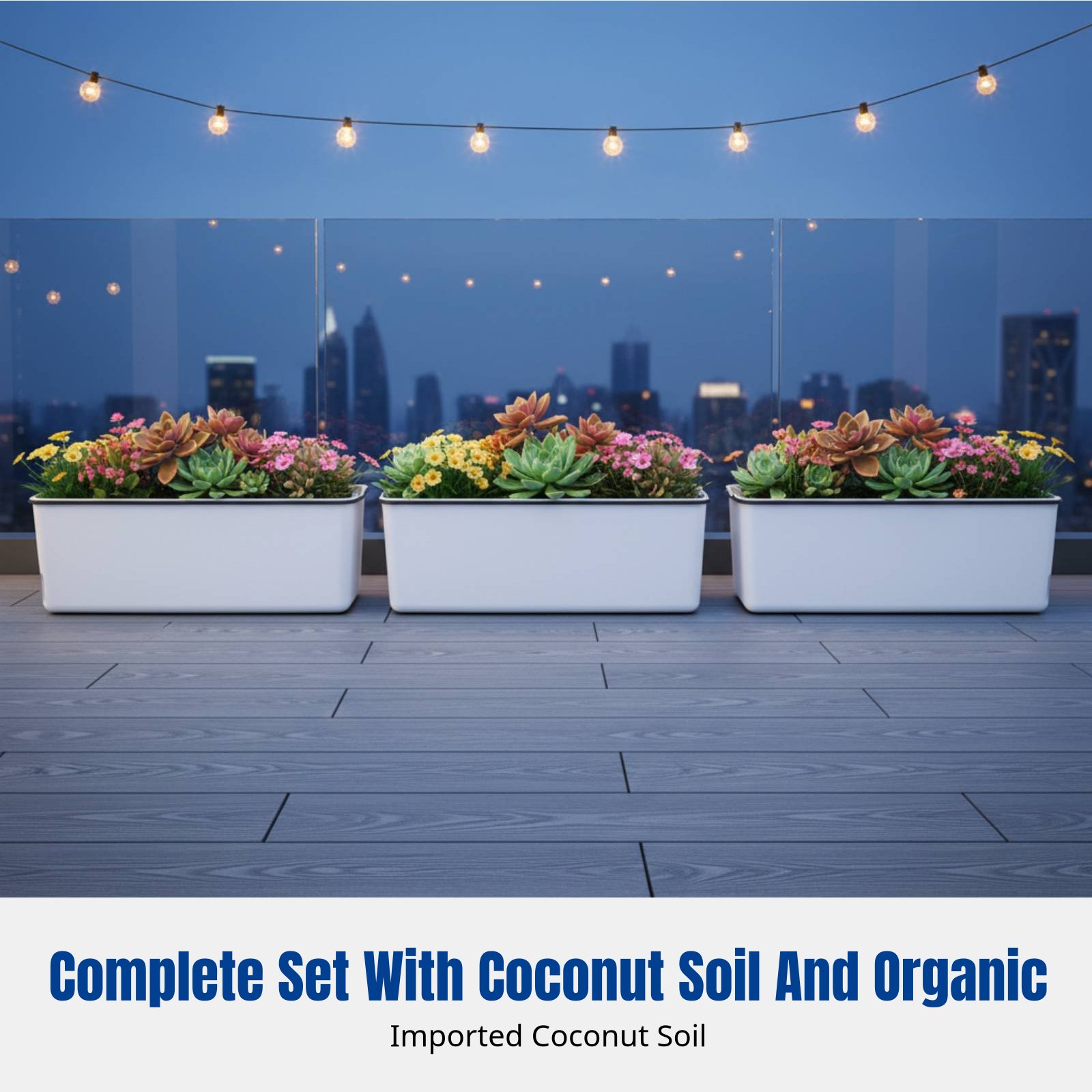 발코니 걸이형 화분 직사각형 자가급수 화분, 야외 벽걸 - Self-Watering Planter 리뷰 및 가격
