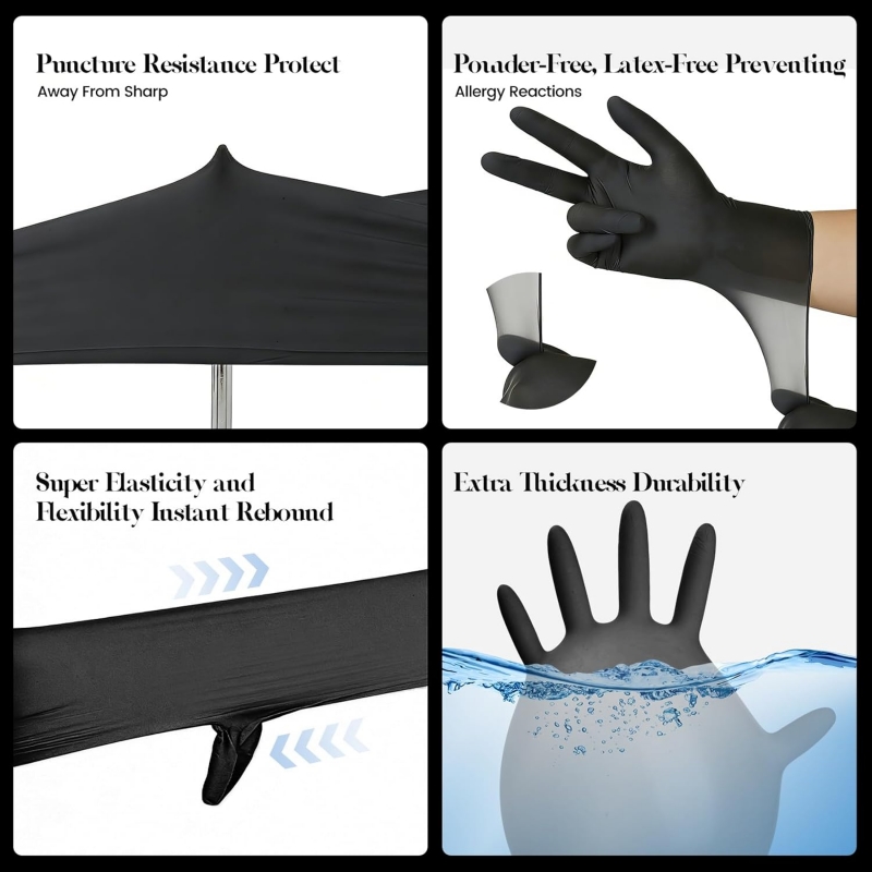어린이용 검정색 니트릴 일회용 장갑 4-12세용 3.5 - Gardening Tools Gloves 리뷰 및 가격