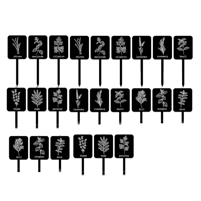 24개 아크릴 식물 라벨 표지판 12가지 스타일 정원  - Gardening Tools With Names 리뷰 및 가격