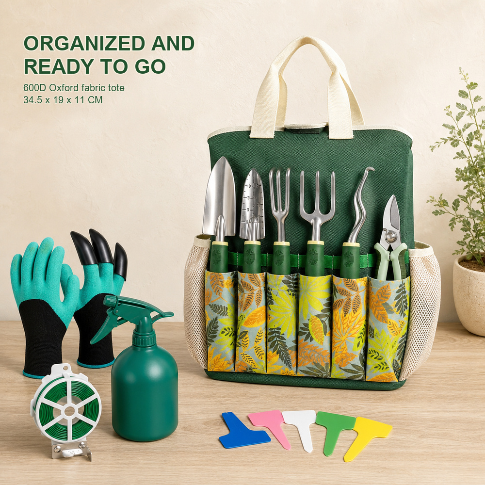 16종 정원 도구 세트 알루미늄 합금 원예용 손 도구  - Gardening Tools Gloves 리뷰 및 가격