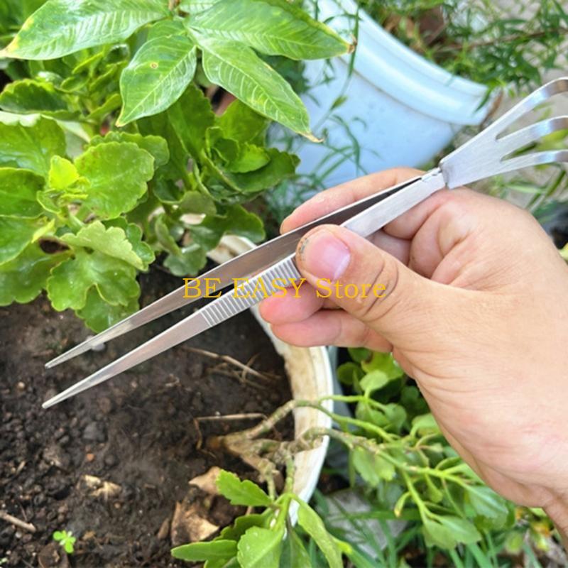 E28F 듀얼 헤드 포팅 가제트 스테인레스 스틸 식물  - Gardening Tools For Weeds 리뷰 및 가격