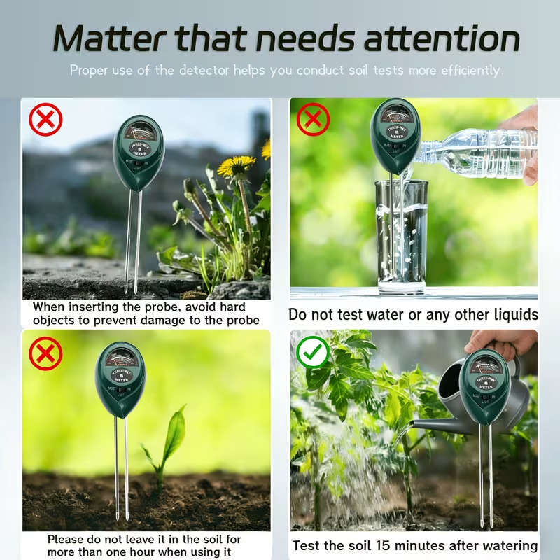 3-in-1 토양 측정기 (수분, pH, 조도 측정기) - Moisture Meter Plant 리뷰 및 가격